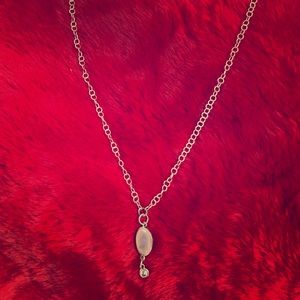 Sterling silver necklace with cubic zirconia